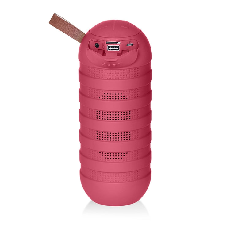NewRixing NR-3025 TWS Outdoor Portable Splashproof Bluetooth Speaker with Flashlight Function(Red) - Desktop Speaker by NewRixing | Online Shopping UK | buy2fix