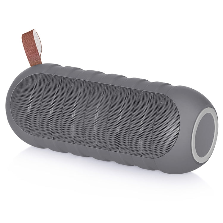 NewRixing NR-3025 TWS Outdoor Portable Splashproof Bluetooth Speaker with Flashlight Function(Grey) - Desktop Speaker by NewRixing | Online Shopping UK | buy2fix