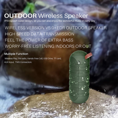 NewRixing NR-3025 TWS Outdoor Portable Splashproof Bluetooth Speaker with Flashlight Function(Black) - Desktop Speaker by NewRixing | Online Shopping UK | buy2fix