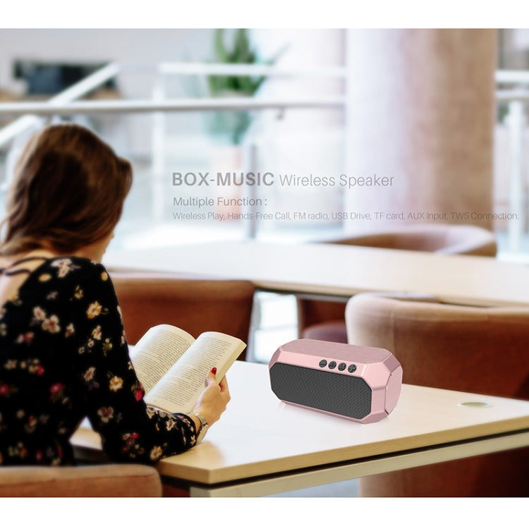 NewRixing NR-4000 TWS Mesh Polygon Music Box Concept Bluetooth Speaker(Silver) - Desktop Speaker by NewRixing | Online Shopping UK | buy2fix