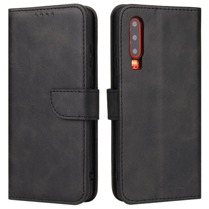 For Huawei P30 Calf Texture Buckle Horizontal Flip Leather Case with Holder & Card Slots & Wallet(Black) - Huawei Cases by buy2fix | Online Shopping UK | buy2fix