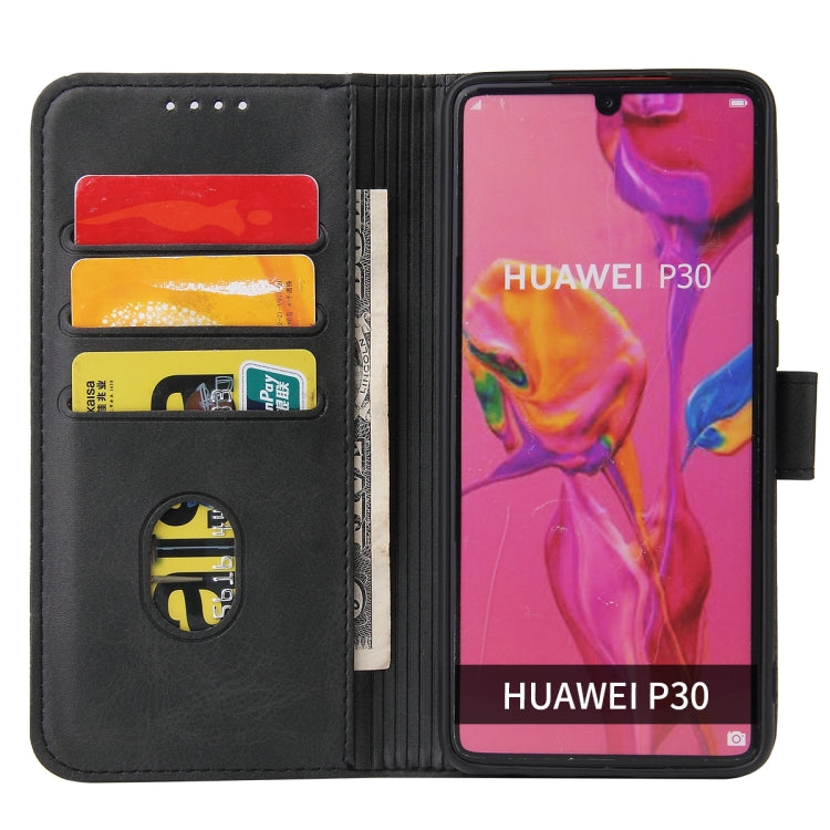 For Huawei P30 Calf Texture Buckle Horizontal Flip Leather Case with Holder & Card Slots & Wallet(Black) - Huawei Cases by buy2fix | Online Shopping UK | buy2fix