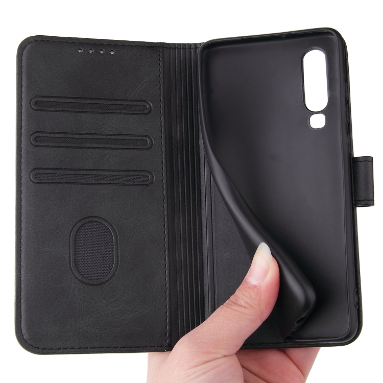 For Huawei P30 Calf Texture Buckle Horizontal Flip Leather Case with Holder & Card Slots & Wallet(Black) - Huawei Cases by buy2fix | Online Shopping UK | buy2fix