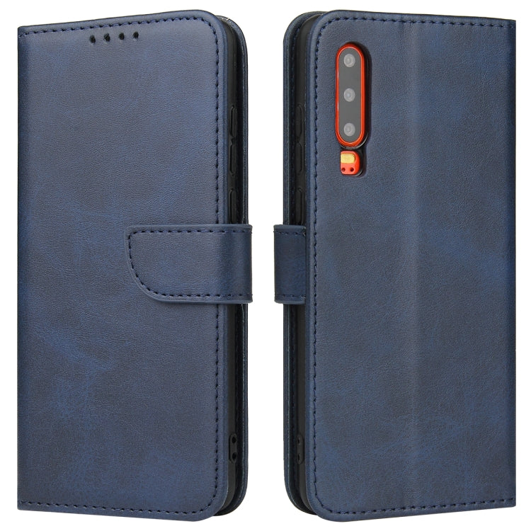 For Huawei P30 Calf Texture Buckle Horizontal Flip Leather Case with Holder & Card Slots & Wallet(Blue) - Huawei Cases by buy2fix | Online Shopping UK | buy2fix