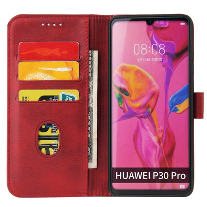 For Huawei P30 Pro Calf Texture Buckle Horizontal Flip Leather Case with Holder & Card Slots & Wallet(Red) - Huawei Cases by buy2fix | Online Shopping UK | buy2fix