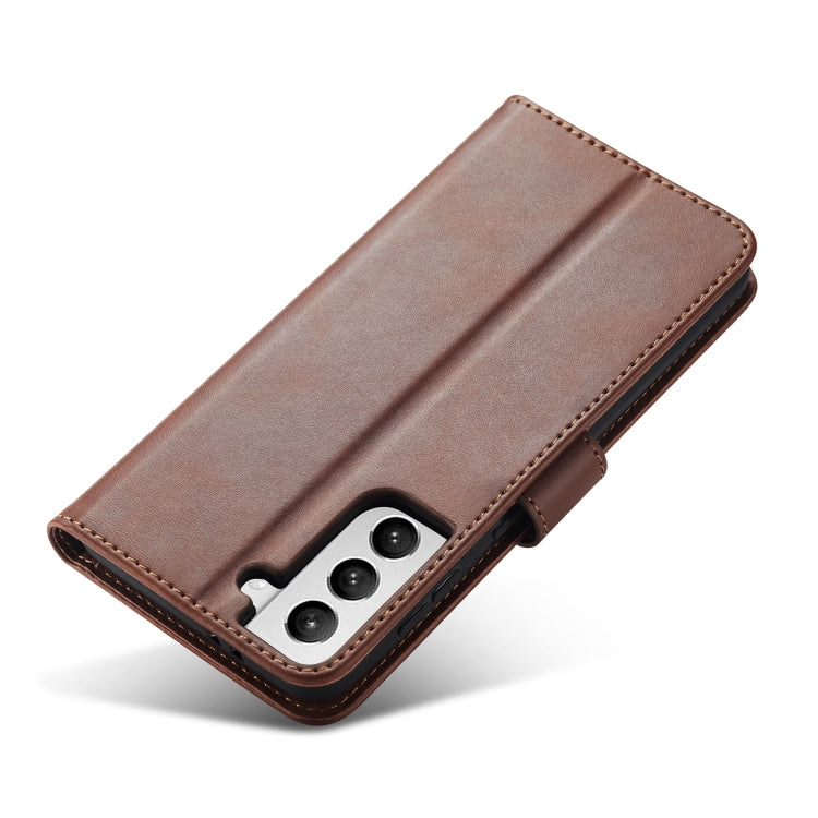 For Samsung Galaxy S21 5G Calf Texture Buckle Horizontal Flip Leather Case with Holder & Card Slots & Wallet(Brown) - Galaxy S21 5G Cases by buy2fix | Online Shopping UK | buy2fix