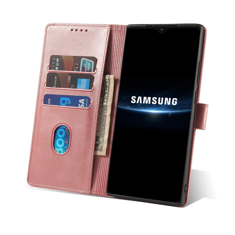 For Samsung Galaxy A22 5G Calf Texture Buckle Horizontal Flip Leather Case with Holder & Card Slots & Wallet(Rose Gold) by buy2fix