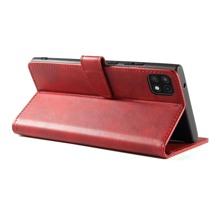 For Samsung Galaxy A22 5G Calf Texture Buckle Horizontal Flip Leather Case with Holder & Card Slots & Wallet(Red) by buy2fix