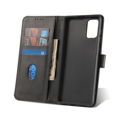For Samsung Galaxy A71 Calf Texture Buckle Horizontal Flip Leather Case with Holder & Card Slots & Wallet(Black) by buy2fix