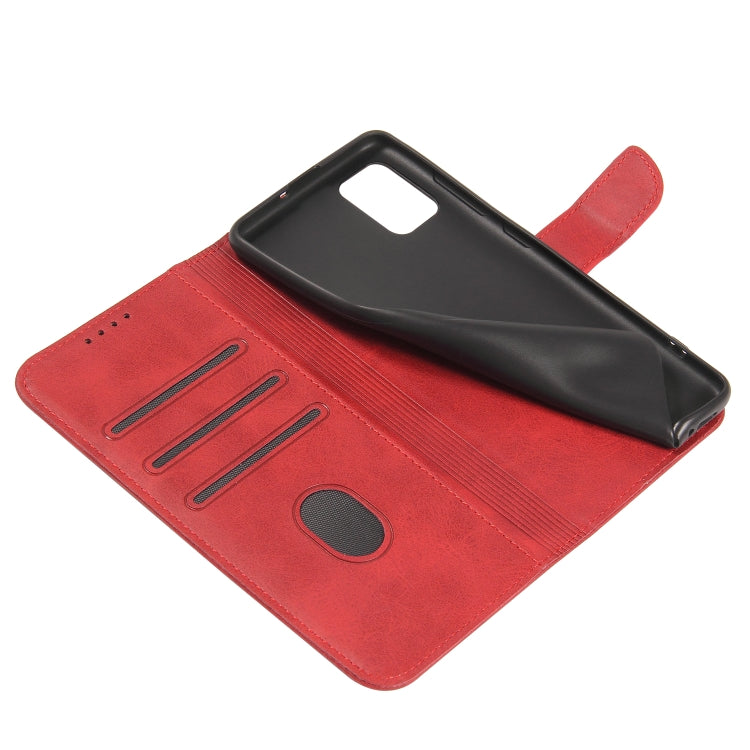 For Samsung Galaxy A71 Calf Texture Buckle Horizontal Flip Leather Case with Holder & Card Slots & Wallet(Red) by buy2fix