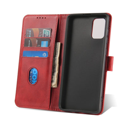 For Samsung Galaxy A71 Calf Texture Buckle Horizontal Flip Leather Case with Holder & Card Slots & Wallet(Red) by buy2fix