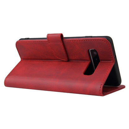 For Samsung Galaxy S10 Calf Texture Buckle Horizontal Flip Leather Case with Holder & Card Slots & Wallet(Red) by buy2fix