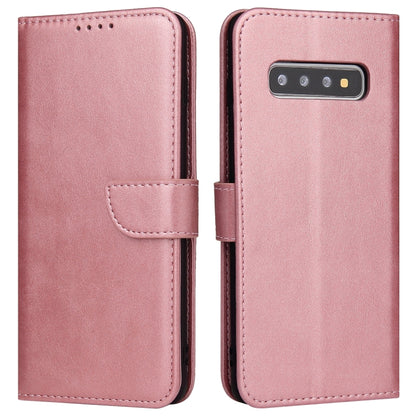 For Samsung Galaxy S10+ Calf Texture Buckle Horizontal Flip Leather Case with Holder & Card Slots & Wallet(Rose Gold) by buy2fix
