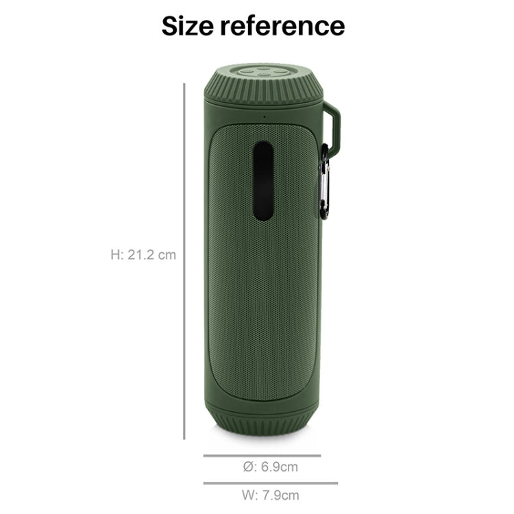 NewRixing NR-4016A TWS Outdoor Splashproof Bluetooth Speaker with Carabiner Handle & SOS Flashlight(Black) - Desktop Speaker by NewRixing | Online Shopping UK | buy2fix