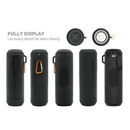 NewRixing NR-4016A TWS Outdoor Splashproof Bluetooth Speaker with Carabiner Handle & SOS Flashlight(Black) - Desktop Speaker by NewRixing | Online Shopping UK | buy2fix