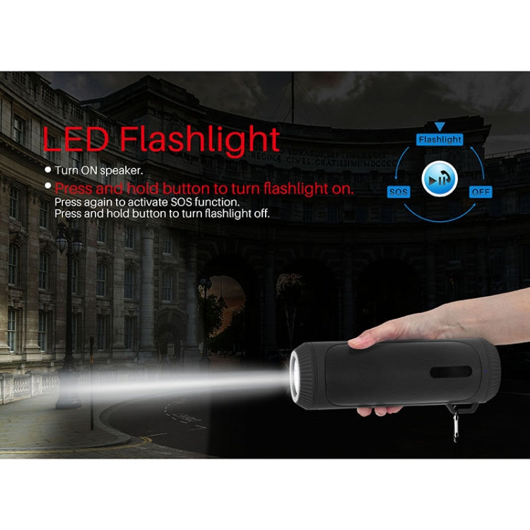 NewRixing NR-4016A TWS Outdoor Splashproof Bluetooth Speaker with Carabiner Handle & SOS Flashlight(Red) - Desktop Speaker by NewRixing | Online Shopping UK | buy2fix