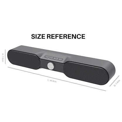 NewRixing NR-4017A TWS Graffiti Soundbar Bluetooth Speaker with Knob(Music Melody) - Desktop Speaker by NewRixing | Online Shopping UK | buy2fix