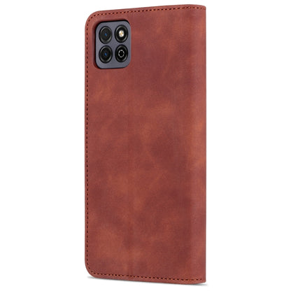 For Honor Play 20 AZNS Skin Feel Calf Texture Horizontal Flip Leather Case with Card Slots & Holder & Wallet(Brown) - Honor Cases by AZNS | Online Shopping UK | buy2fix