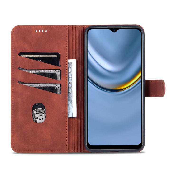 For Honor Play 20 AZNS Skin Feel Calf Texture Horizontal Flip Leather Case with Card Slots & Holder & Wallet(Brown) - Honor Cases by AZNS | Online Shopping UK | buy2fix