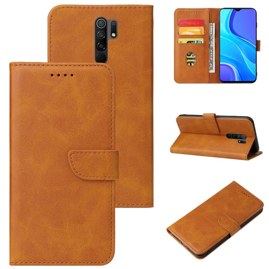 For Xiaomi Redmi 9 Calf Texture Buckle Horizontal Flip Leather Case with Holder & Card Slots & Wallet(Khaki) - Xiaomi Cases by buy2fix | Online Shopping UK | buy2fix