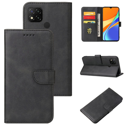 For Xiaomi Redmi 9C Calf Texture Buckle Horizontal Flip Leather Case with Holder & Card Slots & Wallet(Black) - Xiaomi Cases by buy2fix | Online Shopping UK | buy2fix