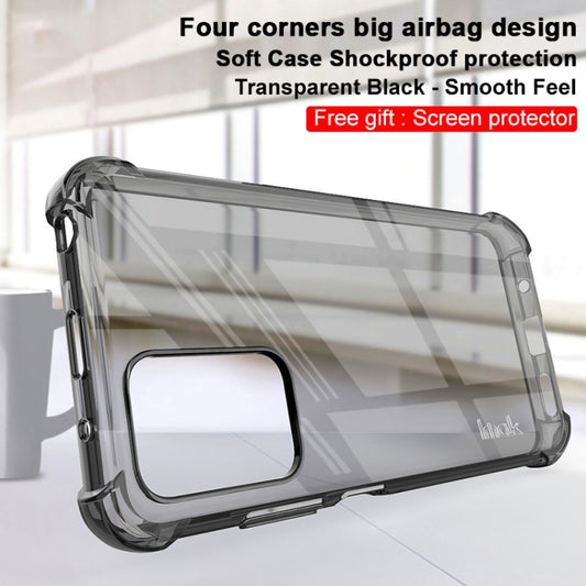 For Xiaomi Redmi 10 4G Overseas Version IMAK All-inclusive Shockproof Airbag TPU Case with Screen Protector(Transparent Black) by imak