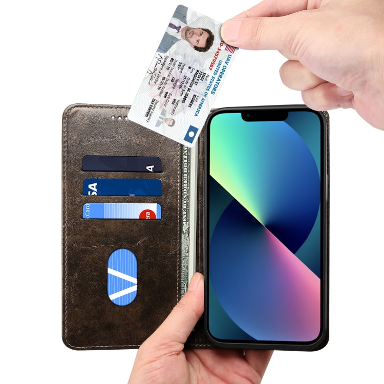 For iPhone 13 Pro Baroque Simple Horizontal Flip Leather Case with Holder & Card Slots & Wallet (Black) - iPhone 13 Pro Cases by buy2fix | Online Shopping UK | buy2fix