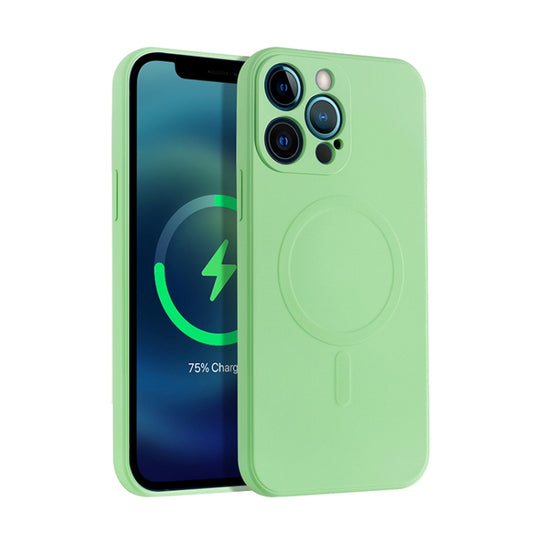 For iPhone 13 Liquid Silicone Full Coverage Shockproof Magsafe Case(Green) - iPhone 13 Cases by buy2fix | Online Shopping UK | buy2fix