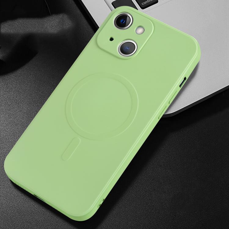 For iPhone 13 Liquid Silicone Full Coverage Shockproof Magsafe Case(Green) by buy2fix
