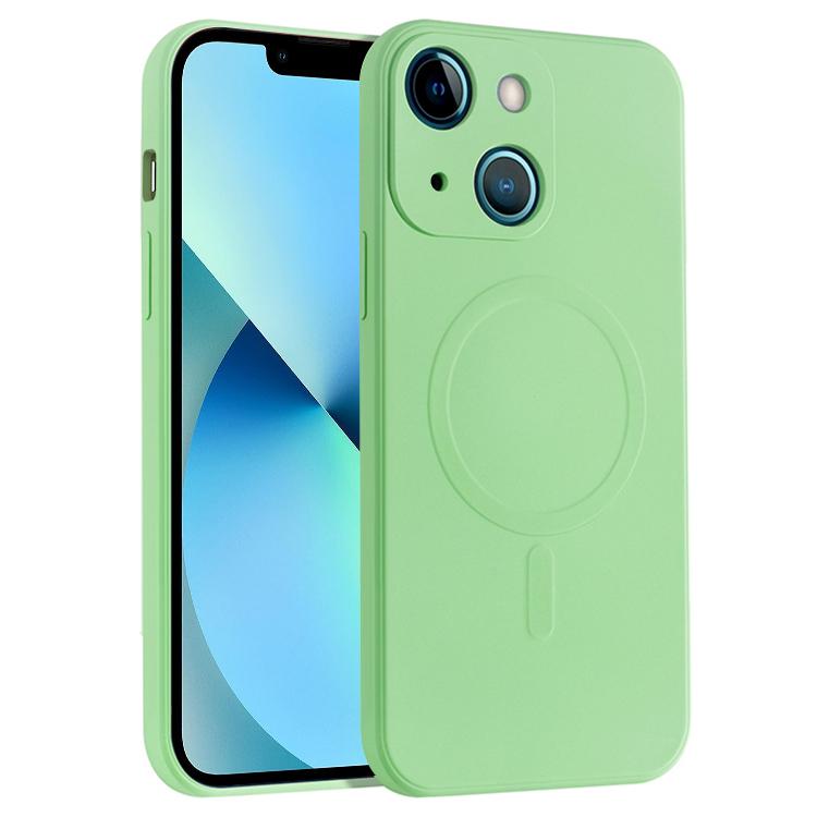 For iPhone 13 Liquid Silicone Full Coverage Shockproof Magsafe Case(Green) by buy2fix