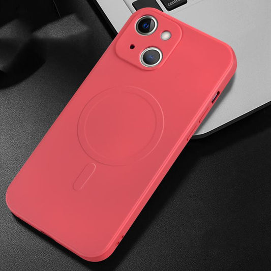For iPhone 13 Liquid Silicone Full Coverage Shockproof Magsafe Case(Red) by buy2fix