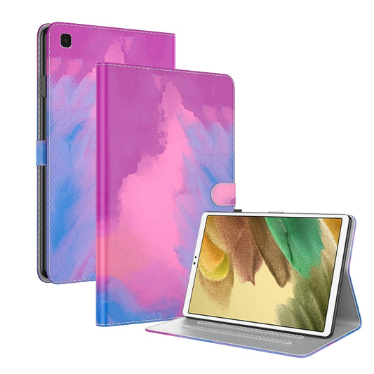 For Samsung Galaxy Tab A7 Lite 8.4 T220 / T225 Voltage Watercolor Pattern Skin Feel Magnetic Horizontal Flip PU Leather Case with Holder & Card Slots & Photo Frame(Purple Red) by buy2fix