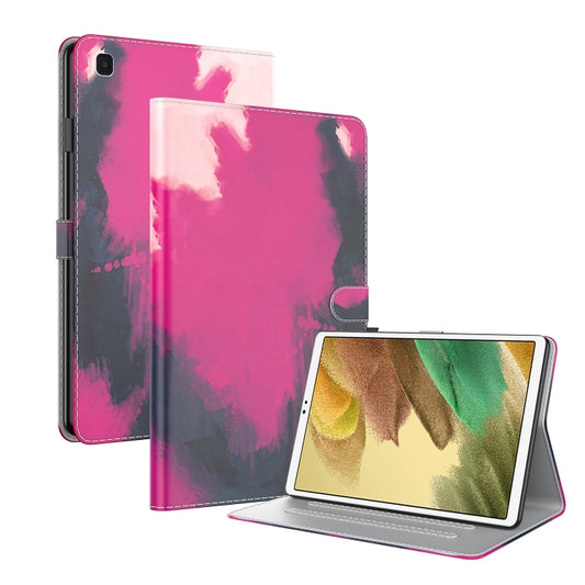 For Samsung Galaxy Tab A7 Lite 8.4 T220 / T225 Voltage Watercolor Pattern Skin Feel Magnetic Horizontal Flip PU Leather Case with Holder & Card Slots & Photo Frame(Berry) by buy2fix