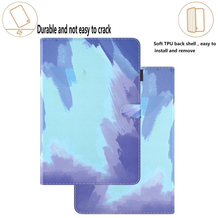 For Samsung Galaxy Tab S7 FE 12.4 inch 2021 T730 / T736 Voltage Watercolor Pattern Skin Feel Magnetic Horizontal Flip PU Leather Case with Holder & Card Slots & Photo Frame(Winter Snow) - Galaxy Tab S7 FE by buy2fix | Online Shopping UK | buy2fix