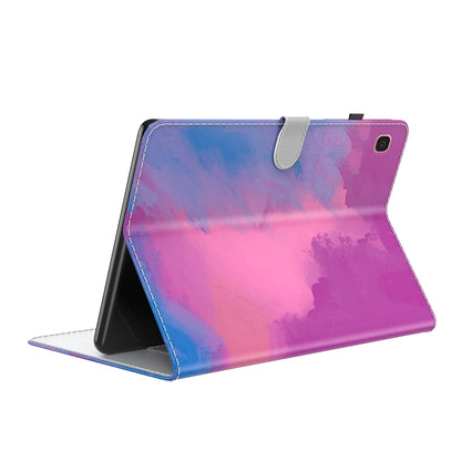 For Samsung Galaxy Tab A 10.1 2019 T515 / T510 Voltage Watercolor Pattern Skin Feel Magnetic Horizontal Flip PU Leather Case with Holder & Card Slots & Photo Frame(Purple Red) - Tab A 10.1 (2019) T510 / T515 by buy2fix | Online Shopping UK | buy2fix