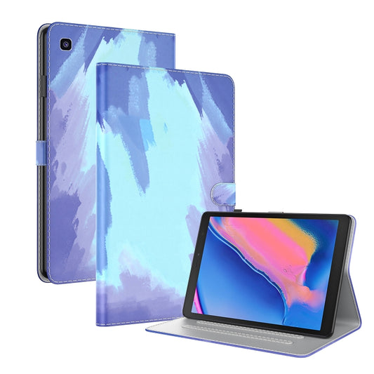 For Samsung Galaxy Tab A 8.0 2019 T290 / T295 / T297 Voltage Watercolor Pattern Skin Feel Magnetic Horizontal Flip PU Leather Case with Holder & Card Slots & Photo Frame(Winter Snow) by buy2fix