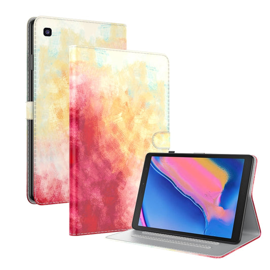 For Samsung Galaxy Tab A 8.0 2019 T290 / T295 / T297 Voltage Watercolor Pattern Skin Feel Magnetic Horizontal Flip PU Leather Case with Holder & Card Slots & Photo Frame(Spring Cherry) by buy2fix