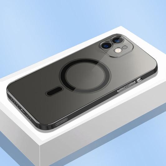 For iPhone 13 Classic Electroplating Shockproof Magsafe Case(Black) by buy2fix