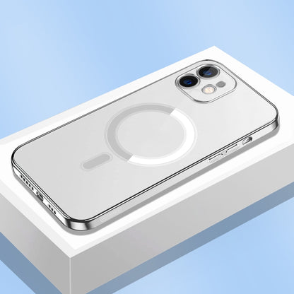 For iPhone 12 Classic Electroplating Shockproof Magsafe Case(Silver) by buy2fix