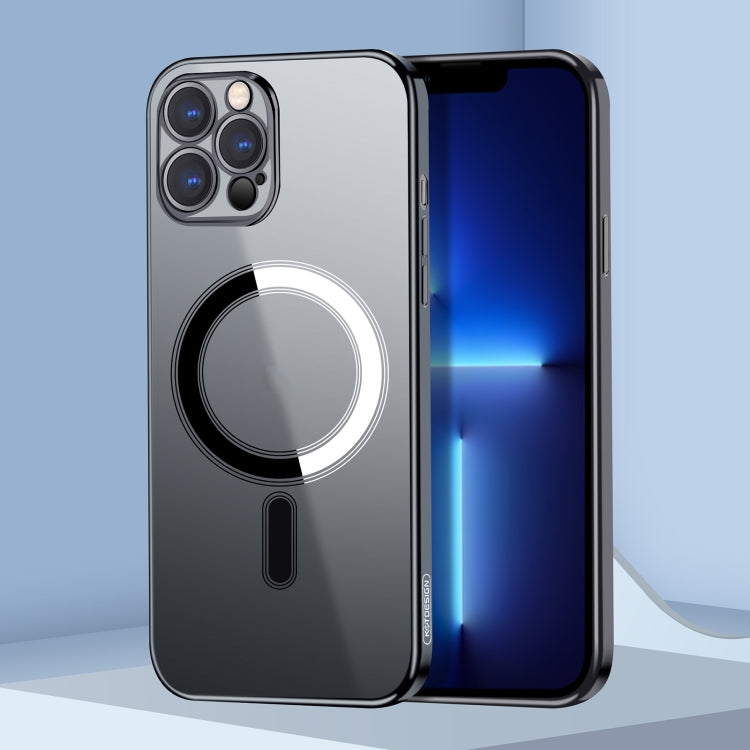 For iPhone 12 Pro Max Classic Electroplating Shockproof Magsafe Case(Black) by buy2fix