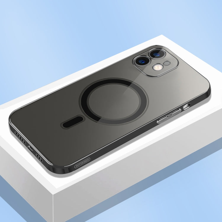 For iPhone 12 Pro Max Classic Electroplating Shockproof Magsafe Case(Black) by buy2fix