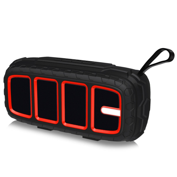 NewRixing NR-5018 Outdoor Portable Bluetooth Speaker, Support Hands-free Call / TF Card / FM / U Disk(Black+Red) - Desktop Speaker by NewRixing | Online Shopping UK | buy2fix