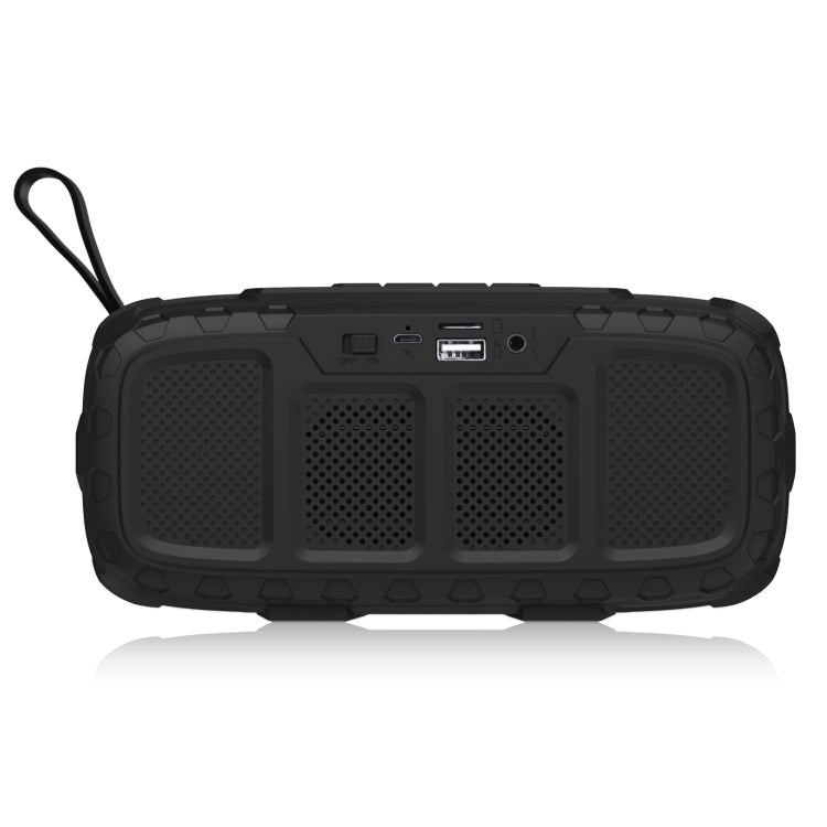 NewRixing NR-5018 Outdoor Portable Bluetooth Speaker, Support Hands-free Call / TF Card / FM / U Disk(Black+Red) - Desktop Speaker by NewRixing | Online Shopping UK | buy2fix