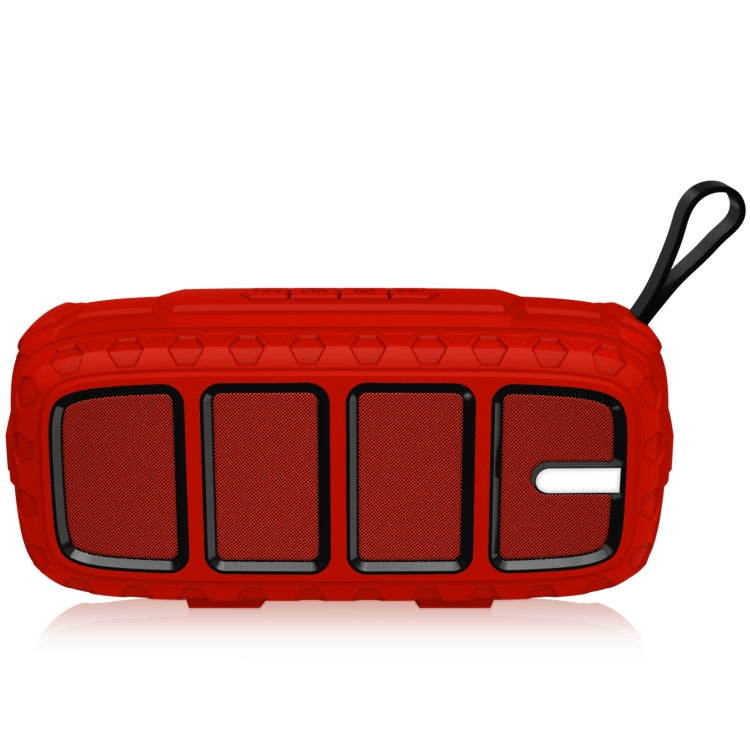 NewRixing NR-5018 Outdoor Portable Bluetooth Speaker, Support Hands-free Call / TF Card / FM / U Disk(Red+Black) - Desktop Speaker by NewRixing | Online Shopping UK | buy2fix