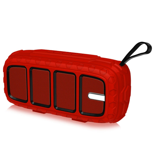NewRixing NR-5018 Outdoor Portable Bluetooth Speaker, Support Hands-free Call / TF Card / FM / U Disk(Red+Black) - Desktop Speaker by NewRixing | Online Shopping UK | buy2fix