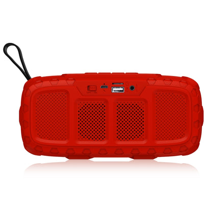 NewRixing NR-5018 Outdoor Portable Bluetooth Speaker, Support Hands-free Call / TF Card / FM / U Disk(Red+Black) - Desktop Speaker by NewRixing | Online Shopping UK | buy2fix