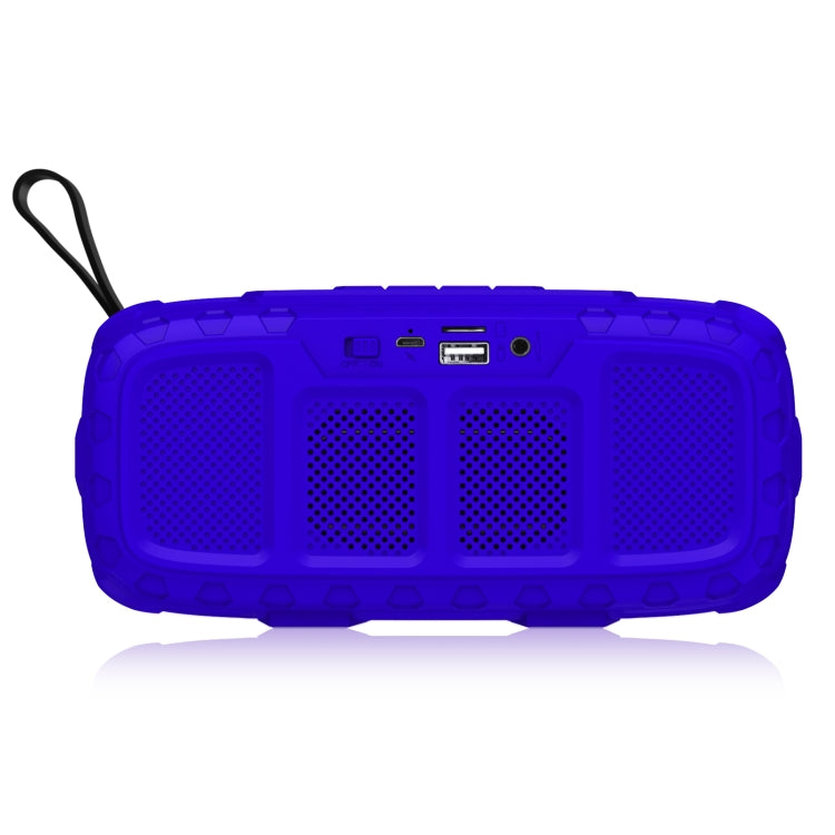 NewRixing NR-5018 Outdoor Portable Bluetooth Speaker, Support Hands-free Call / TF Card / FM / U Disk(Blue+Black) - Desktop Speaker by NewRixing | Online Shopping UK | buy2fix