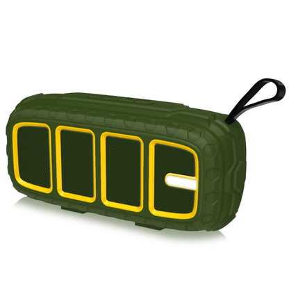 NewRixing NR-5018 Outdoor Portable Bluetooth Speaker, Support Hands-free Call / TF Card / FM / U Disk(Green+Yellow) - Desktop Speaker by NewRixing | Online Shopping UK | buy2fix