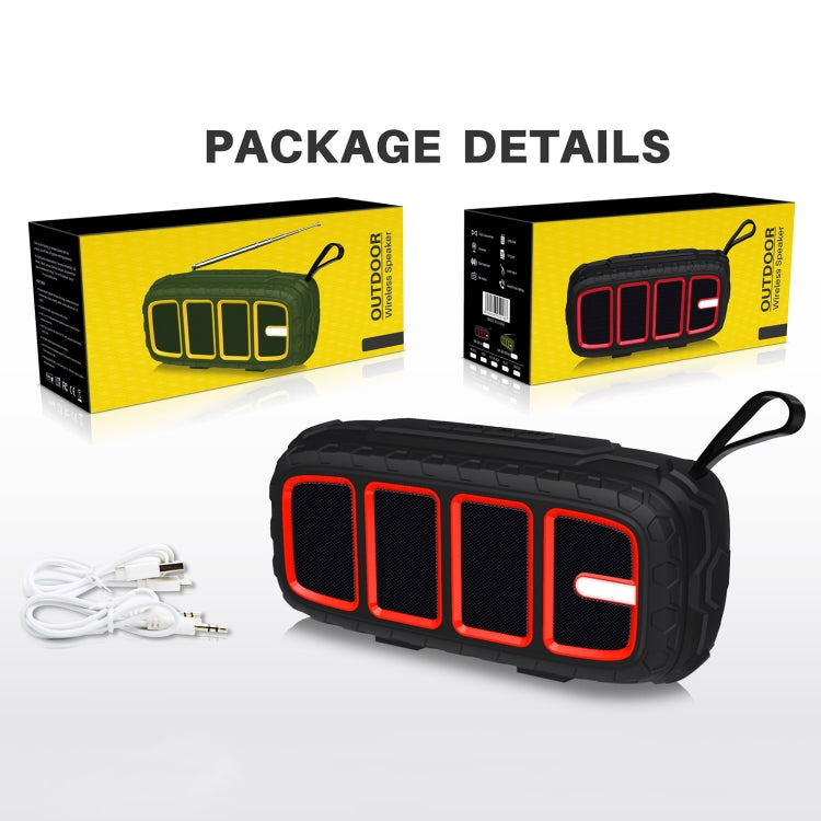 NewRixing NR-5018 Outdoor Portable Bluetooth Speaker, Support Hands-free Call / TF Card / FM / U Disk(Black) - Desktop Speaker by NewRixing | Online Shopping UK | buy2fix
