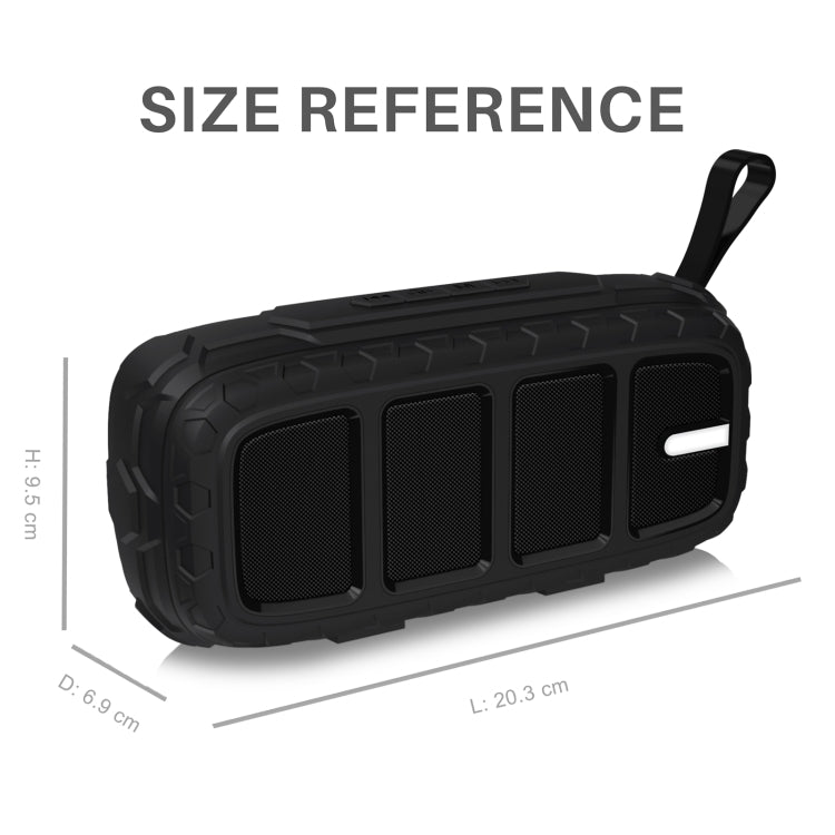 NewRixing NR-5018 Outdoor Portable Bluetooth Speaker, Support Hands-free Call / TF Card / FM / U Disk(Black) - Desktop Speaker by NewRixing | Online Shopping UK | buy2fix